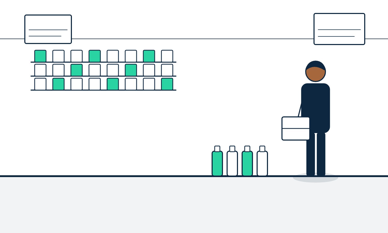 Six steps from mixing detergent to a product shops will stock A worker in gloves and an apron labels and boxes bottles of detergent inside a shared township production facility